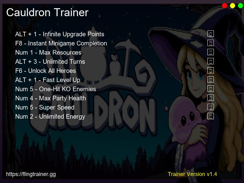 Cauldron Trainer Fling