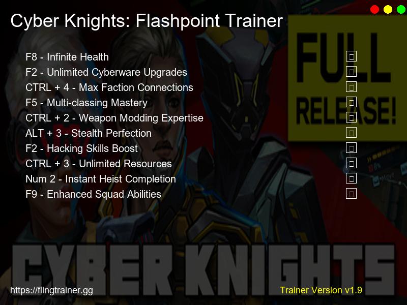 Cyber Knights: Flashpoint Trainer Fling