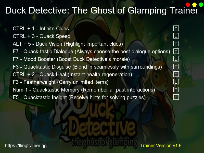 Duck Detective: The Ghost of Glamping Trainer Fling