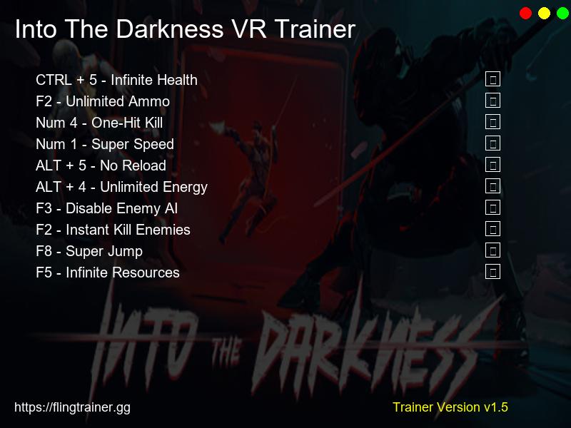 Into The Darkness VR Trainer Fling