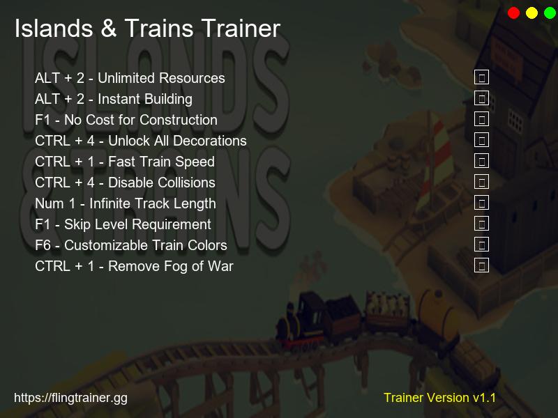 Islands & Trains Trainer Fling