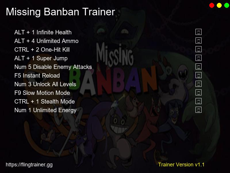 Missing Banban Trainer Fling