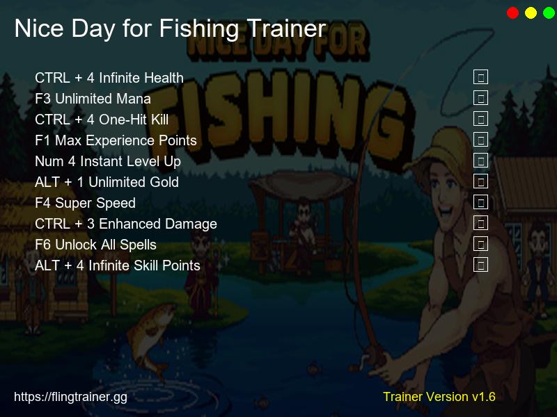 Nice Day for Fishing Trainer Fling