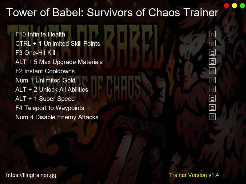 Tower of Babel: Survivors of Chaos Trainer Fling