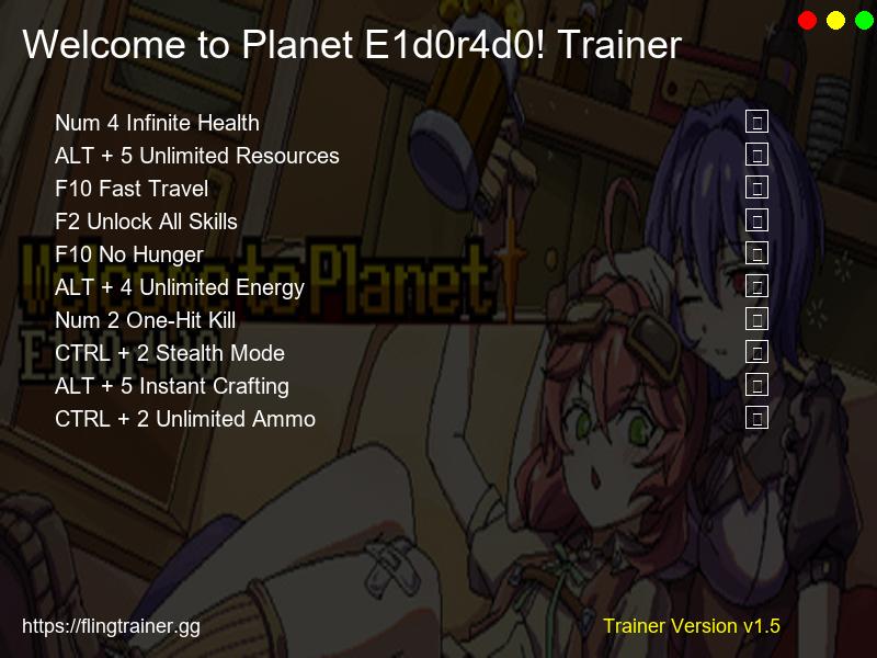 Welcome to Planet E1d0r4d0! Trainer Fling