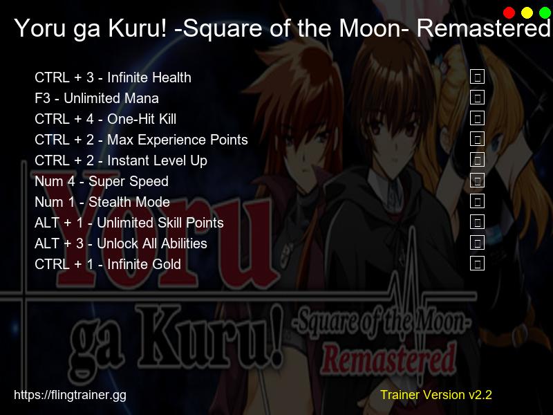 Yoru ga Kuru! -Square of the Moon- Remastered Trainer Fling