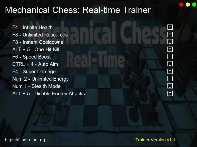 Mechanical Chess: Real-time Trainer Fling