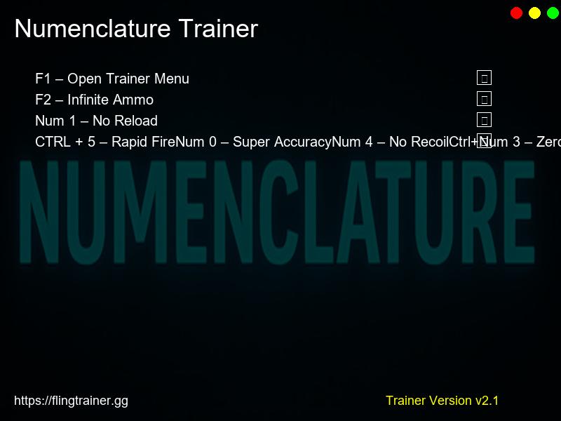Numenclature Trainer Fling