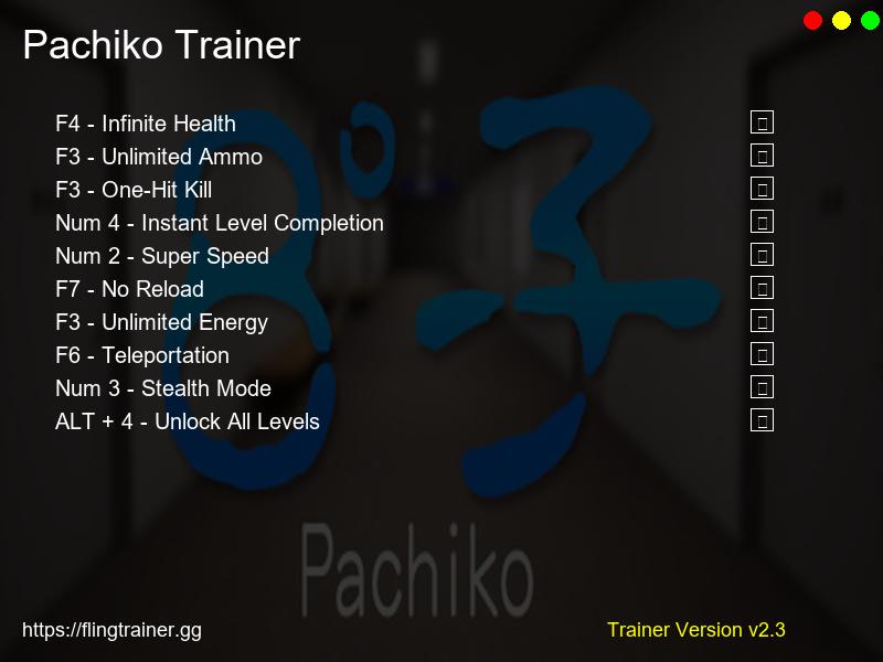 Pachiko Trainer Fling