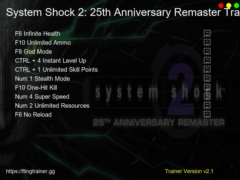 System Shock 2: 25th Anniversary Remaster Trainer Fling