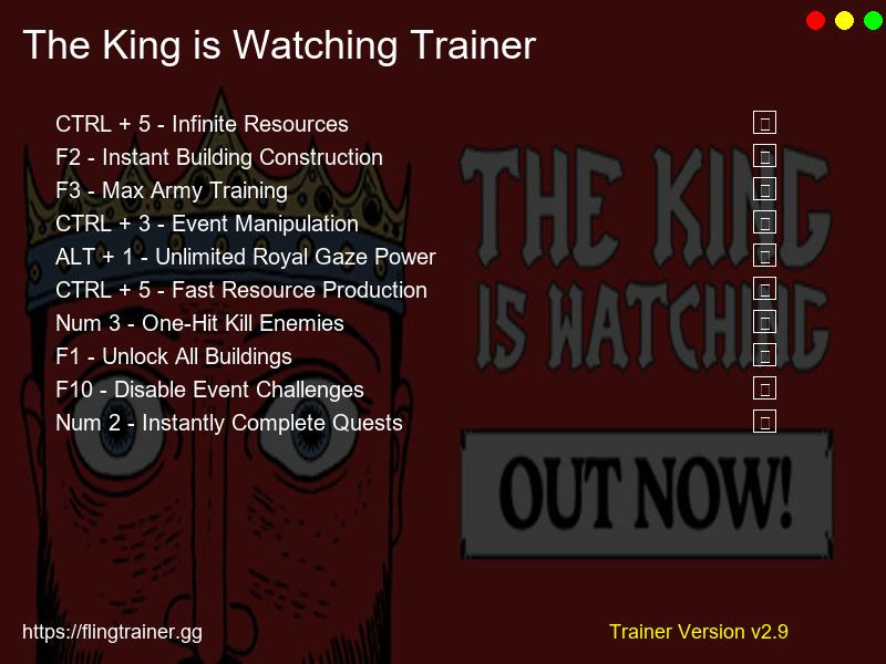 The King is Watching Trainer Fling
