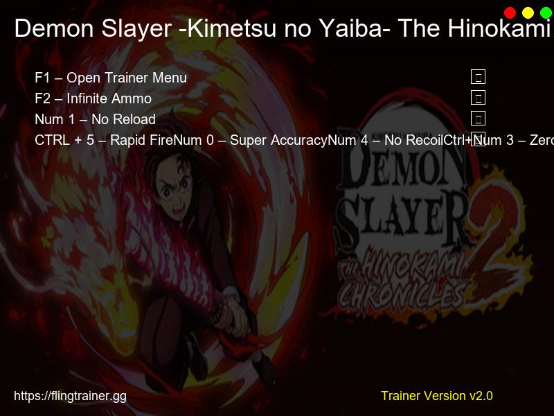 Demon Slayer -Kimetsu no Yaiba- The Hinokami Chronicles 2 Trainer Fling