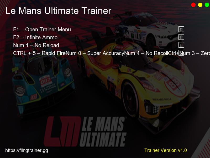 Le Mans Ultimate Trainer Fling
