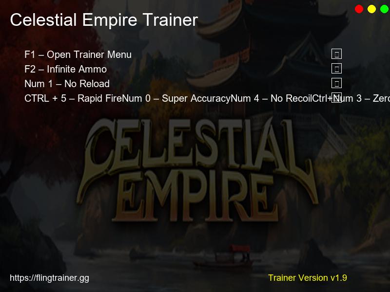 Celestial Empire Trainer Fling