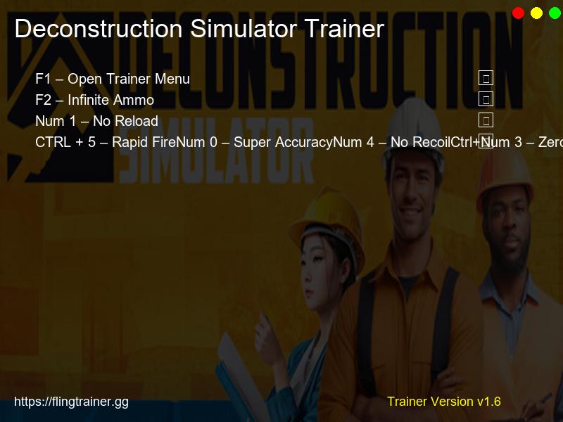 Deconstruction Simulator Trainer Fling