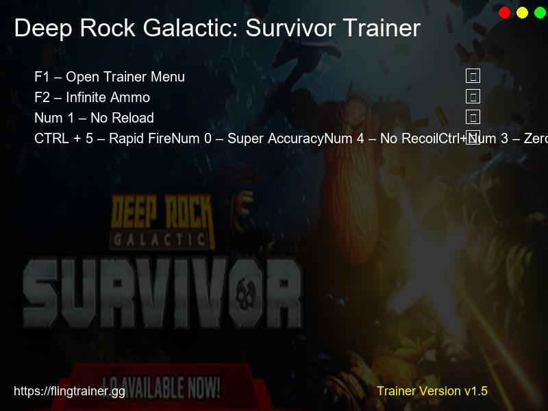 Deep Rock Galactic: Survivor Trainer Fling
