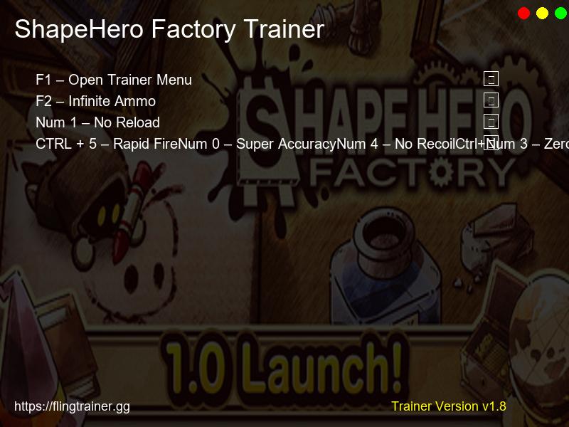 ShapeHero Factory Trainer Fling