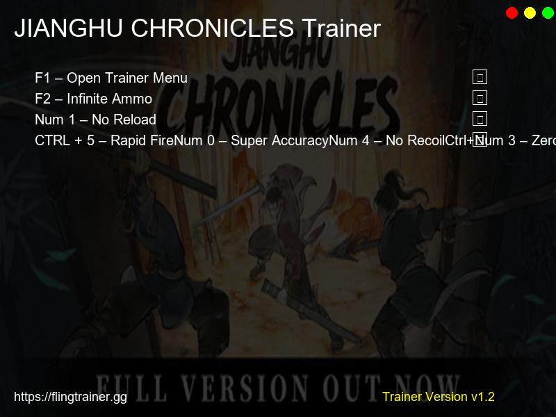 JIANGHU CHRONICLES Trainer Fling