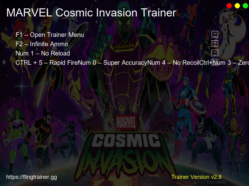 MARVEL Cosmic Invasion Trainer Fling