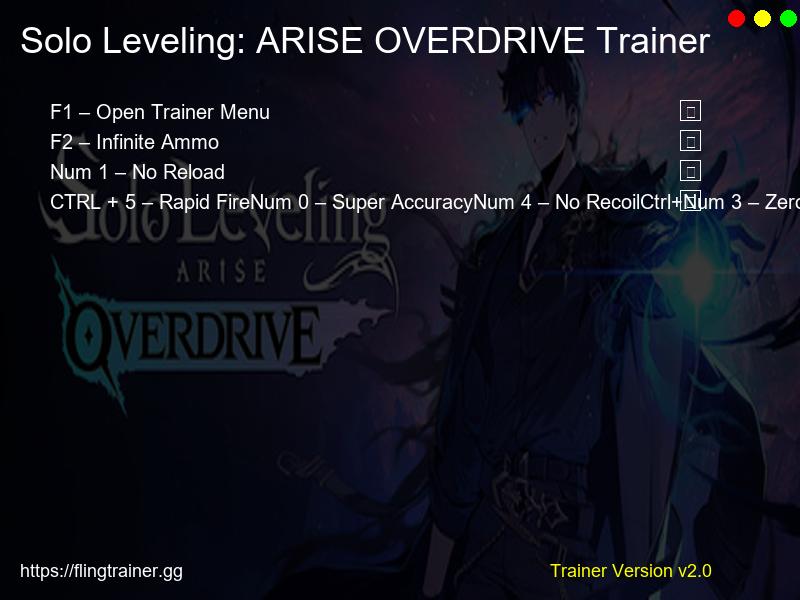 Solo Leveling: ARISE OVERDRIVE Trainer Fling